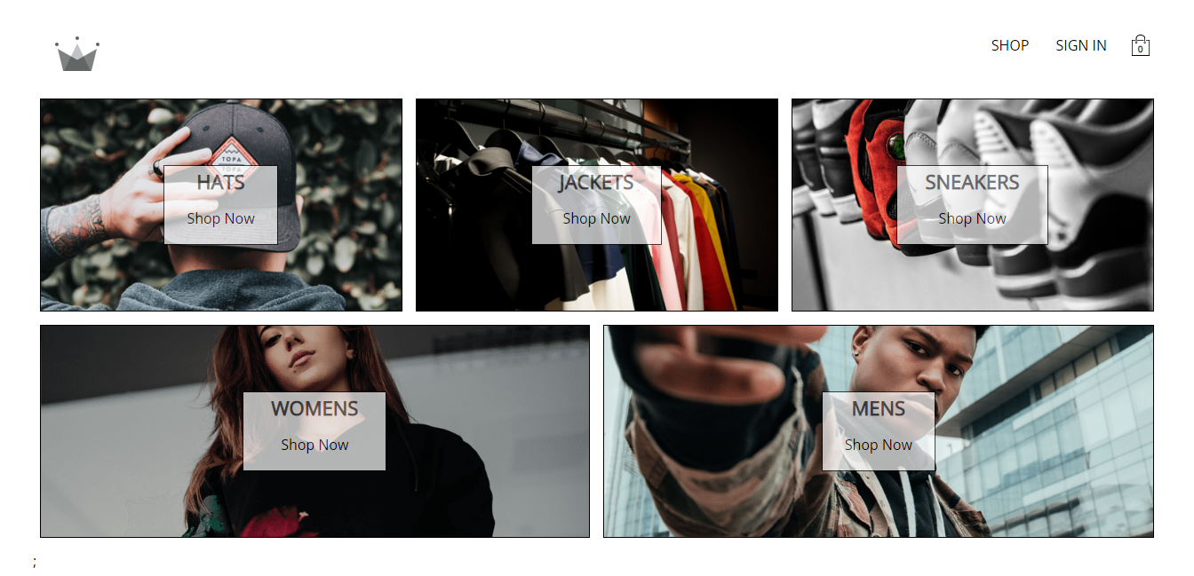 shop online React project