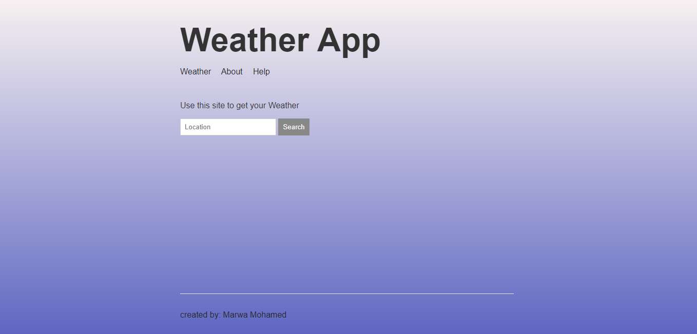 Weather App project